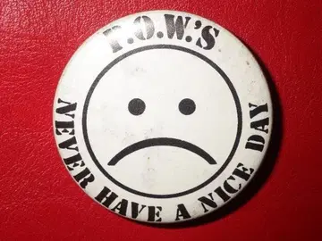 70'S 캔뱃지 44 빈티지 히피 베트남 전쟁 스마일리 반전