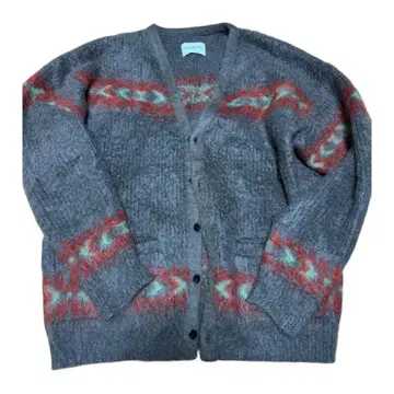 BLACKWEIRDOS 가디건 그레이/레드