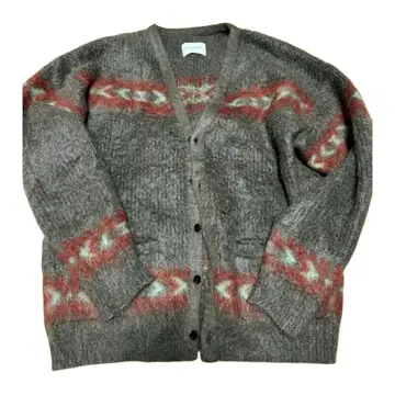 BLACKWEIRDOS 가디건 브라운/레드