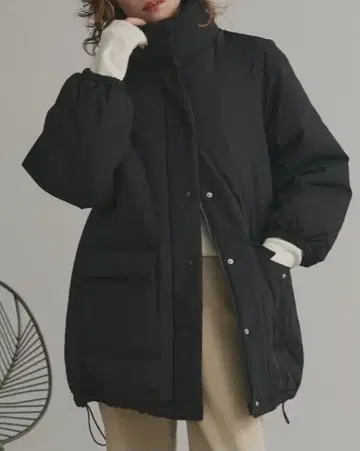 미사용 택 포함 래글런 패디드 미들 블루종(ad thie)