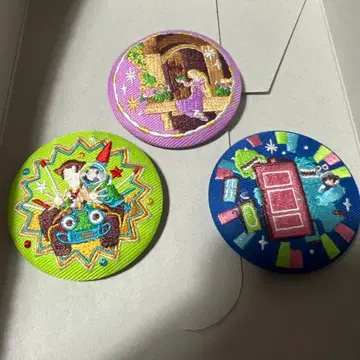 Disney Characters 자수 캔뱃지 비스킷 2