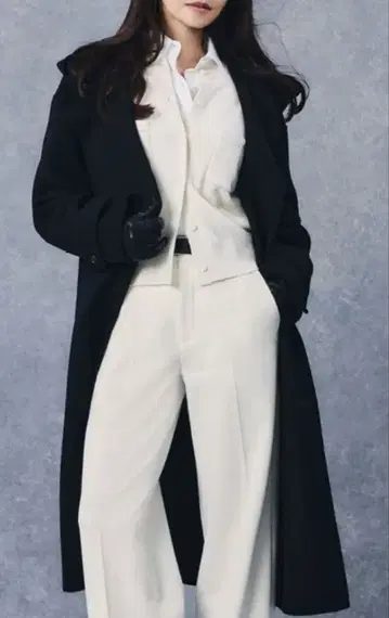 [ 23구 ] MANTECOPure 리버 후드 롱 코트