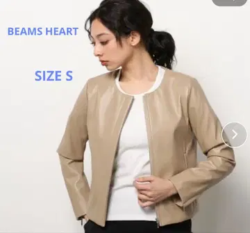 인조 가죽 노카라 블루종