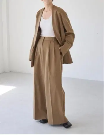 TODAYFUL 헤더 컬러리스 자켓 팬츠, 셋업