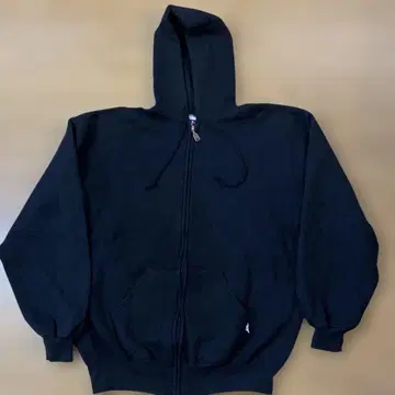 블랙 USA제 러셀 후드티 풀 집업 XL