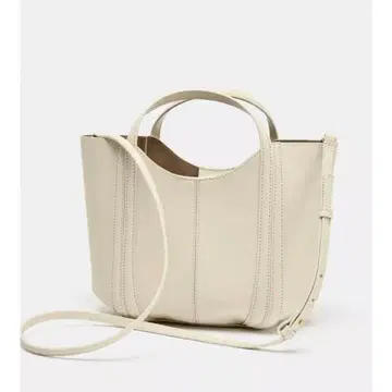 ZARA 스티치 미니 시티백 에크루