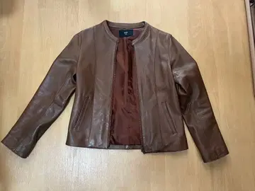 SHIPS 브라운 가죽 자켓