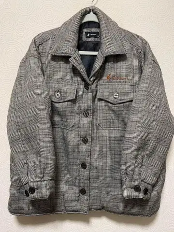 여성용 캉골 그레이 체크 캐주얼 자켓 M