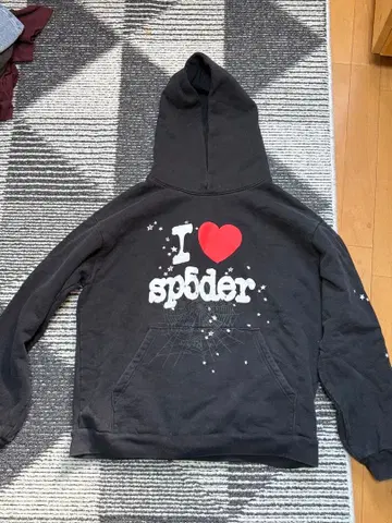 sp5der 블랙 후드티