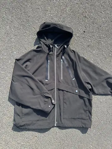 HARE 오버 후드 블루종 블랙