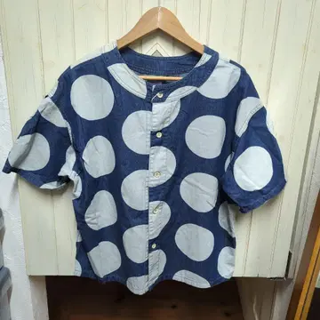 CUBE SUGAR 물방울 패턴 반팔 셔츠