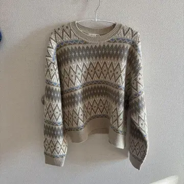 JWANDERSON 기하학 패턴 긴팔 니트 스웨터