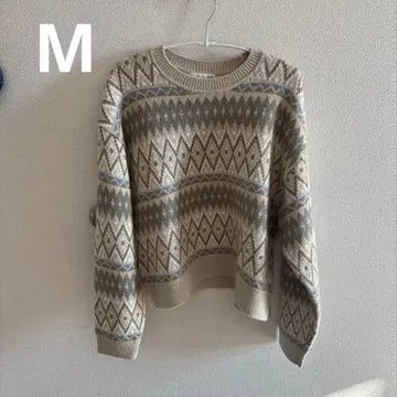 JWANDERSON 기하학 패턴 긴팔 니트 스웨터