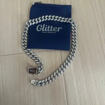 Glitter 실버 체인 목걸이