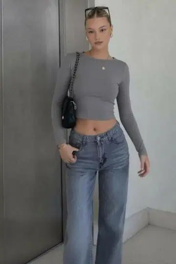 SKIMS 긴팔 그레이 S 사이즈