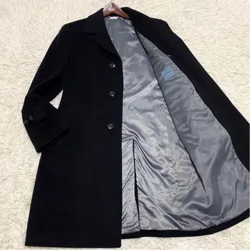 [컨디션 최상 캐시미어 100%] 준코 시마다 옴므 체스터 코트 블랙 L