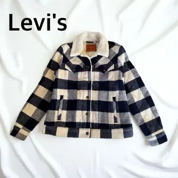 Levi's 체크 무늬 보아 자켓 파랑