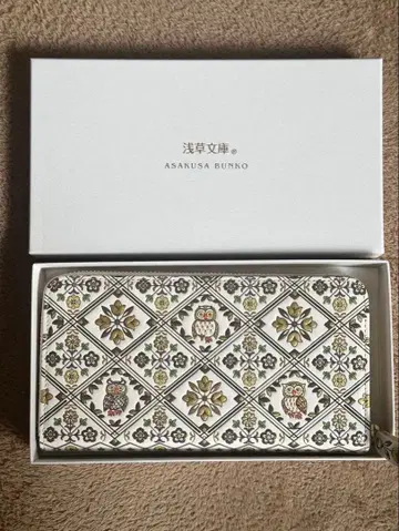 아사쿠사 문고 장지갑 라운드 지퍼 메탈릭 올빼미 미사용 새상품