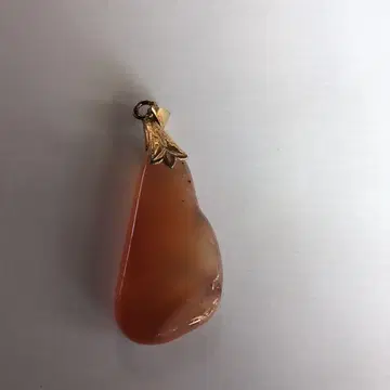 오렌지 마노 물방울 펜던트