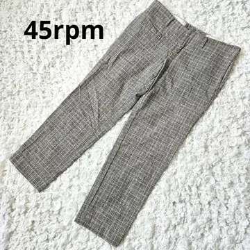 [ 45rpm ] 체크 무늬 캐주얼 팬츠 코튼 일본제
