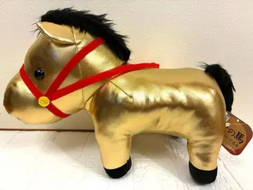 금색 말 big 봉제 인형