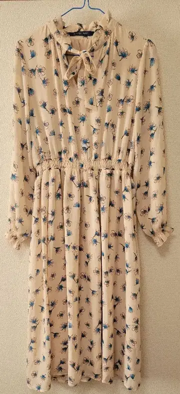 새상품급! 안나수이 롱 원피스 꽃무늬 베이지 핑크