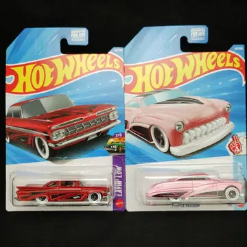 핫휠 US 카드 59 쉐비 임팔라 퍼플 패션 총 2대