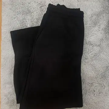 유니클로 C 맨투맨 와이드 팬츠 M 블랙