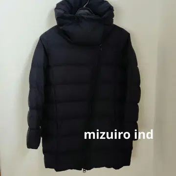 miziuro ind 다운 코트 더블 지퍼 네이비