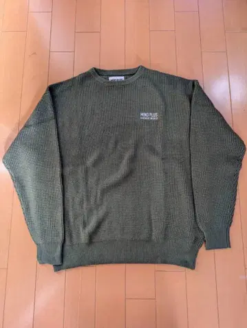 남성용 스웨터 올리브색 MIND PLUS 리브 스웨터