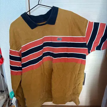 obey 스트라이프 피케 셔츠 L