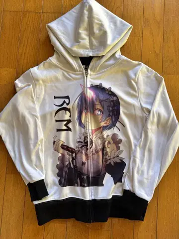 렘 후드 부착 자켓 S 사이즈 화이트 Re: 제로 리제로