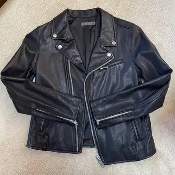 블랙 가죽 자켓 F 사이즈