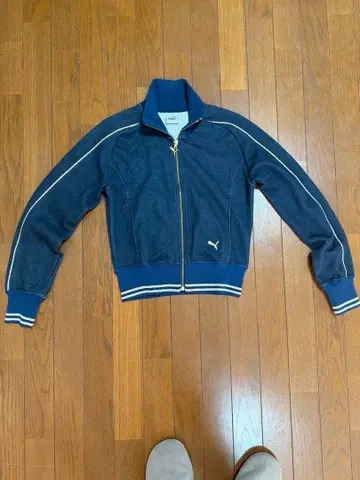 PUMA 트랙 자켓 숏 기장 저리 블루종 아우터