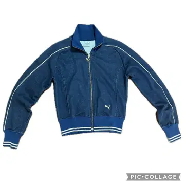 PUMA 트랙 자켓 숏 기장 저리 블루종 아우터