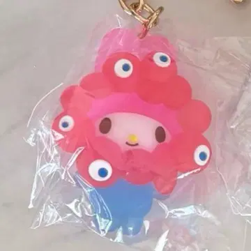 마이멜로디 클리어 산리오 미야쿠미야쿠 입체 마스코트 키링