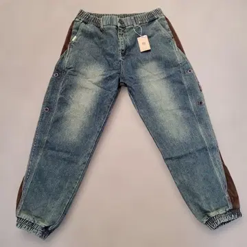 PEAK BLUE 조거 팬츠 데님 블루 신상