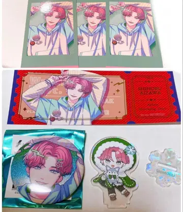 브레이 마이 아이자와 시노부 아크릴 스탠드 캔뱃지 사진풍 카드 특전