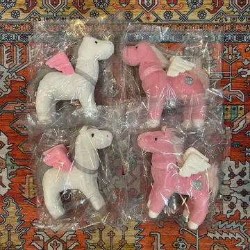 국제 포럼 봉제 인형 간지 말 유니콘 2색 4체 세트