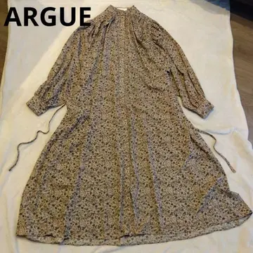 아귀 플라워 프린트 셔츠 롱 원피스 꽃무늬