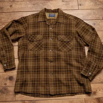 펜들턴 보드 셔츠 60s 브라운 블랙 L