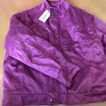 핑크 퍼플 스웨이드 자켓