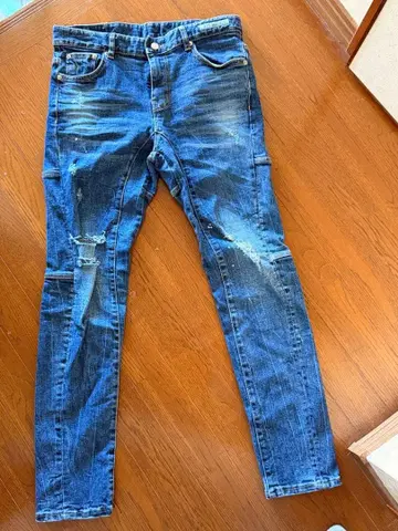 BRIDGE 브릿지 데미지 가공 바이커 데님 청바지 M 한국제