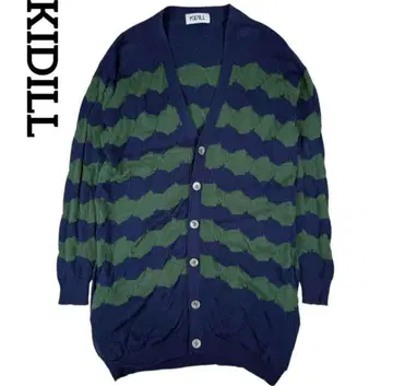 KIDILL 키딜 보더 니트 롱 가디건