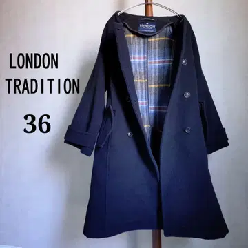 [ 현행 ] 런던 트래디션 별주 레리움 노카라 코트 블랙 더블