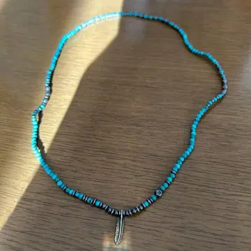 폴 스미스 페더 터콰이즈 목걸이