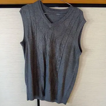 그레이 니트 V넥 베스트