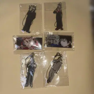 주술회전 키링 6개 세트