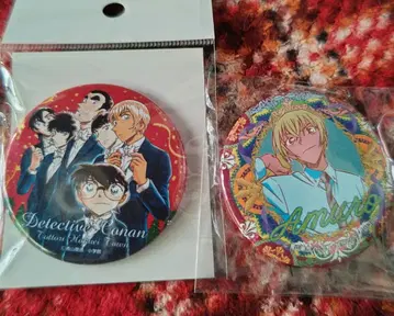 명탐정 코난 경찰학교조+아무로 토오루 캔뱃지 2세트