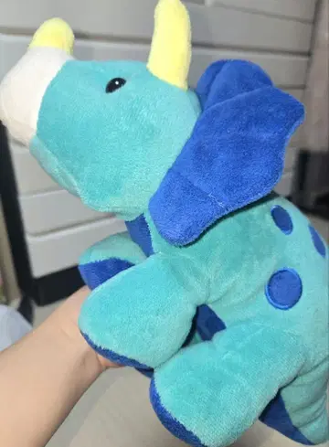 트리케라톱스 봉제 인형 청록색